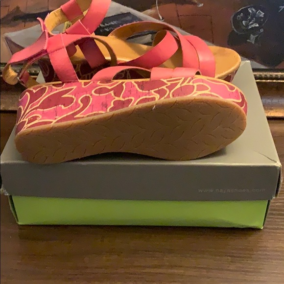 Nappa Leather wedged heel platform sandal - Picture 3 of 4